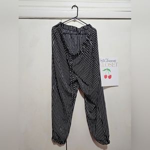 Plus Knot Waist Striped Pants